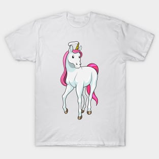 Unicorn as Cook with Chef hat T-Shirt